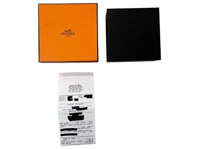 Pendente Hermès Farandole in 18K oro bianco 0.45 ctw - vista 4