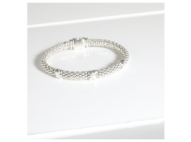 Caviale di Lagos 3 Bracciale Stazione X in argento sterling - vista 5