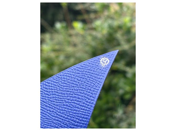 Molino de viento Hermès Petit H de piel azul - vista 4
