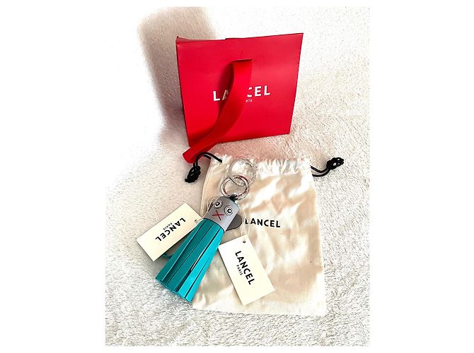 Charm per borsa Lancel in pelle turchese e grigia Grigio - vista 2