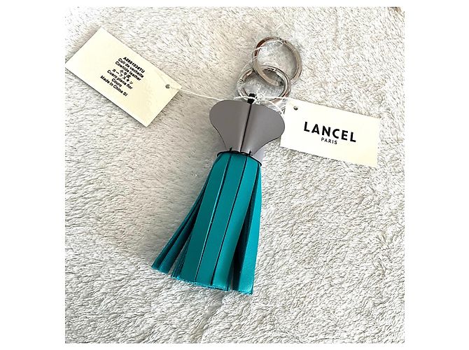Charm per borsa Lancel in pelle turchese e grigia Grigio - vista 3
