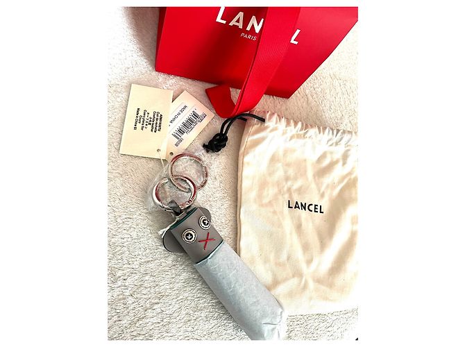 Charm per borsa Lancel in pelle turchese e grigia Grigio - vista 6