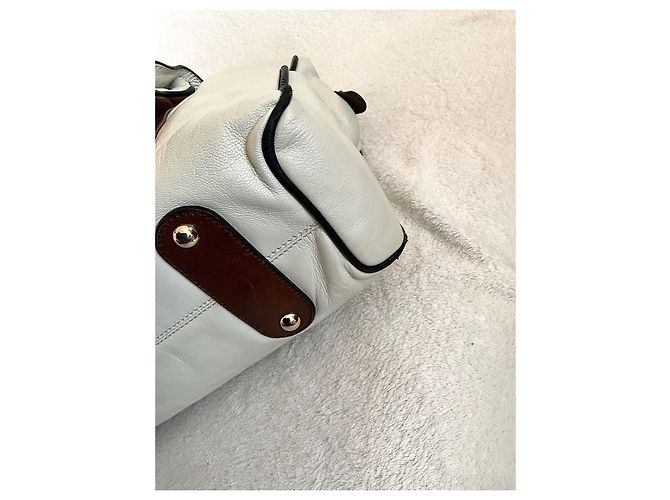 Borsa Barbara Bui in pelle marrone e crema Crudo - vista 6