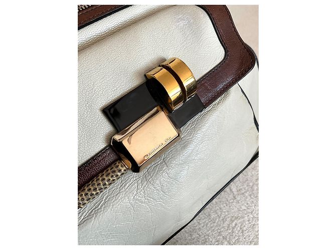 Borsa Barbara Bui in pelle marrone e crema Crudo - vista 9