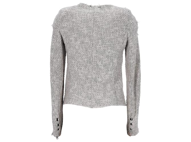 IRO – Distressed-Jacke aus grauer Baumwolle - Ansicht 2