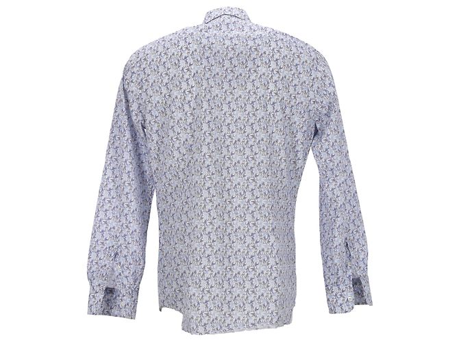 Camicia Prada Stampata in Cotone Multicolor Stampa python - vista 3