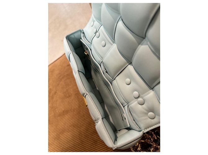 Borsa Bottega Veneta Cassette in pelle turchese - vista 4