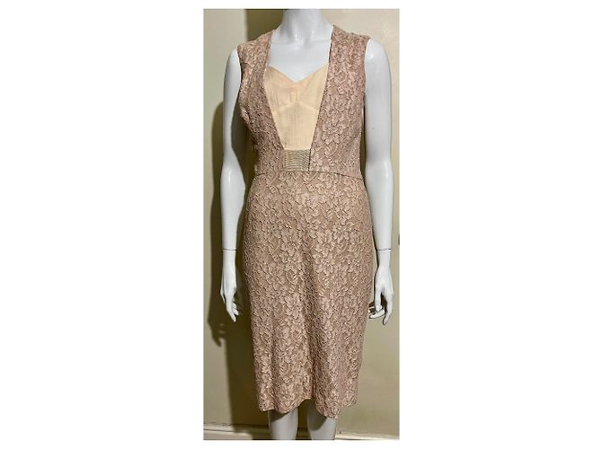 Reiss Spitzenkleid Rosa Pink Fleisch - Ansicht 4