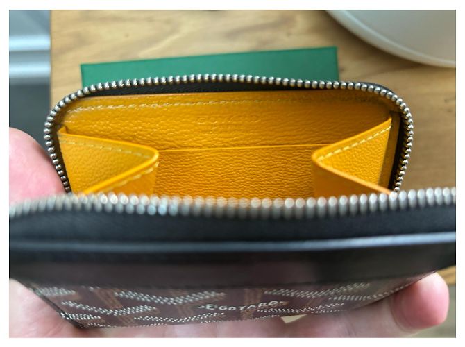 Goyard Matignon Mini wallet black cloth - view 3