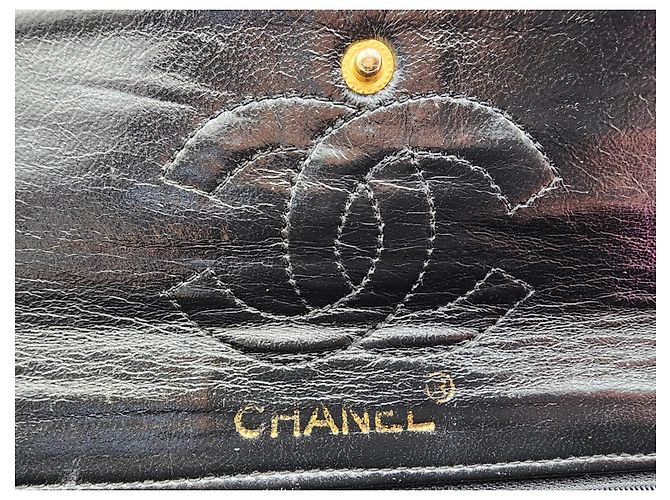 Timeless Borsa classica senza tempo con patta in struzzo Chanel Nero - vista 16