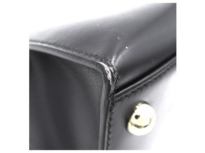 Hermès Sac à main en cuir Hermes Box Dalvey MM en excellent état - vue 16
