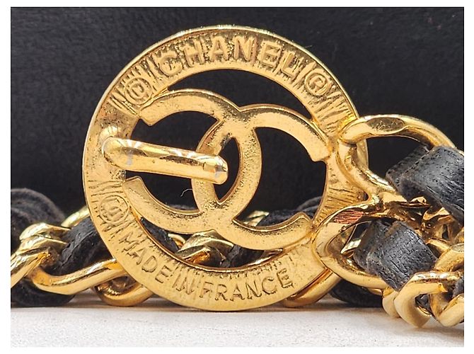 Cambon Chanel Coco Gold Doppelgliederkette Gürtel Gold hardware - Ansicht 5