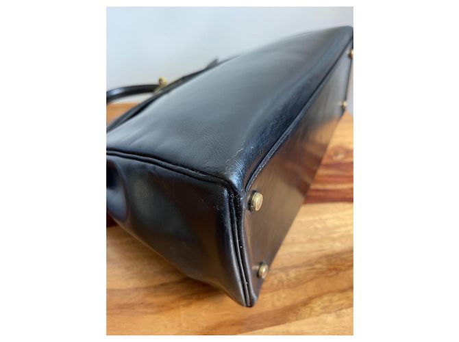 Hermès Kelly 32 in pelle nera Nero - vista 15