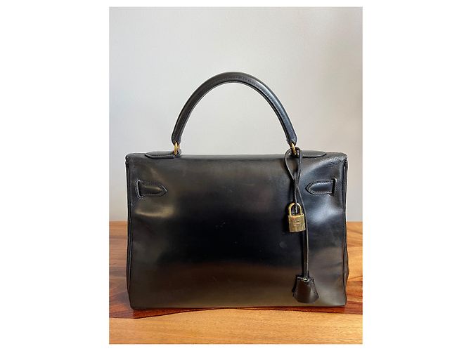 Hermès Kelly 32 in pelle nera Nero - vista 6