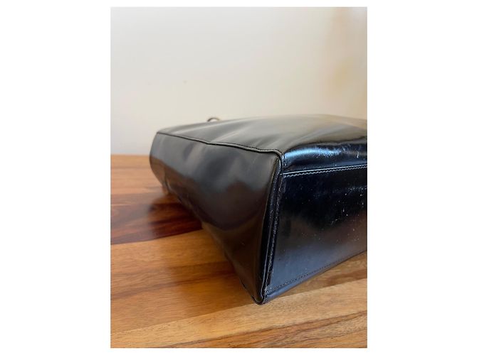 Dior Lady Dior Borsa in pelle vernice nera Nero - vista 11