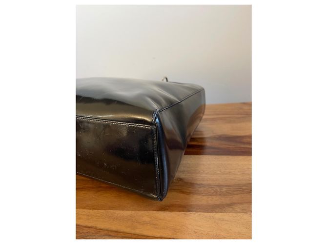 Dior Lady Dior Borsa in pelle vernice nera Nero - vista 12