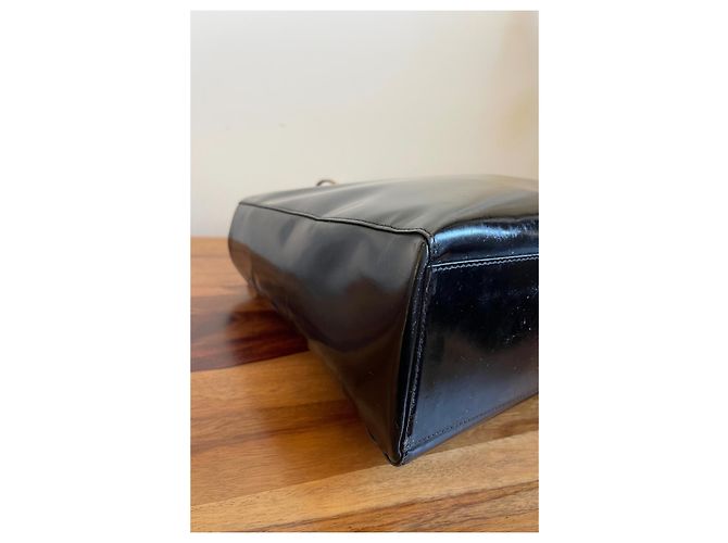 Dior Lady Dior Borsa in pelle vernice nera Nero - vista 13