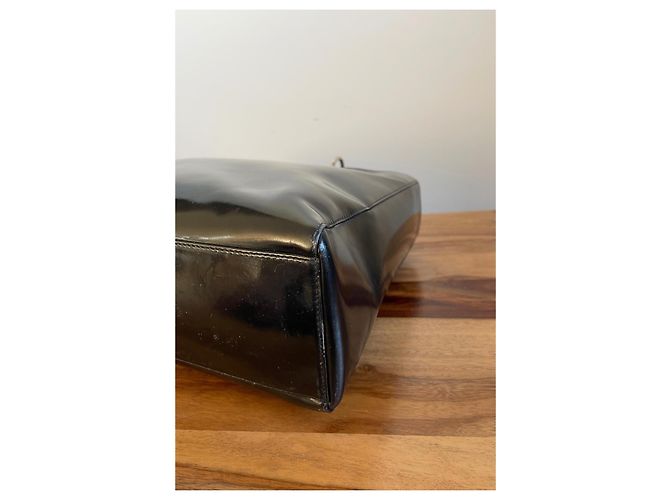 Dior Lady Dior Borsa in pelle vernice nera Nero - vista 14