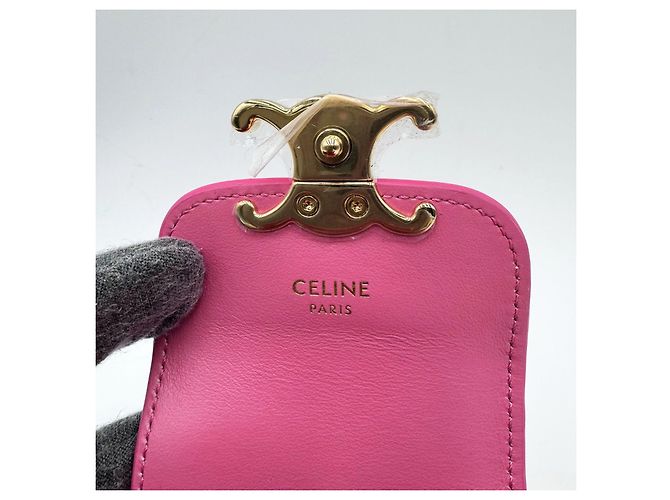Classic Box Céline Bolso de solapa Celine Mini Triomphe Rosa - vista 7