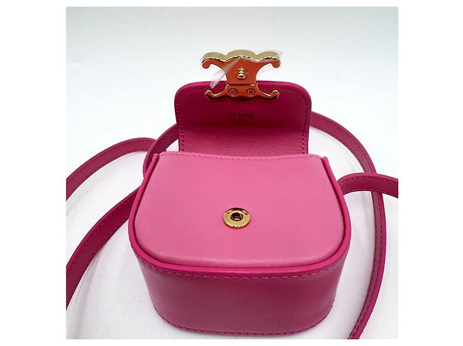 Classic Box Céline Bolso de solapa Celine Mini Triomphe Rosa - vista 9