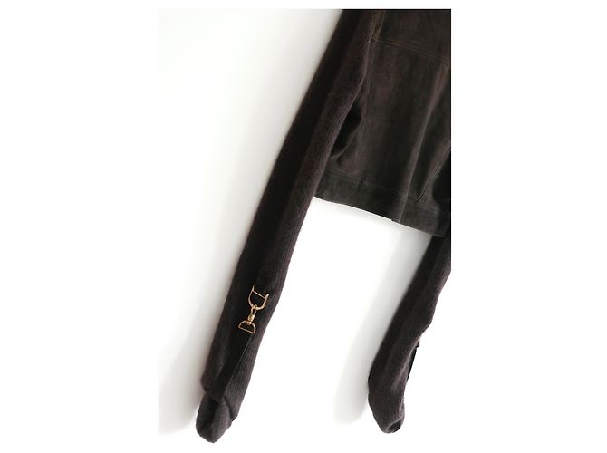 Christian Dior Dior x John Galliano Herbst 2000 Wildleder- & Mohair-Jacke Braun - Ansicht 4