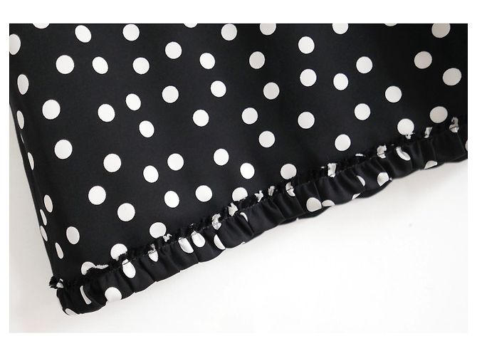 Falda de seda de lunares de Dolce & Gabbana Negro - vista 2