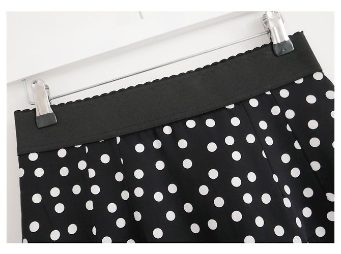Falda de seda de lunares de Dolce & Gabbana Negro - vista 3