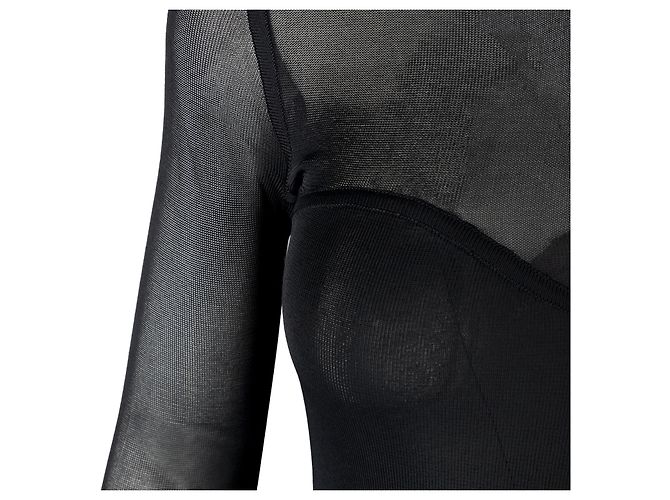 Thierry Mugler Langes Netzkleid von Mugler Schwarz - Ansicht 3