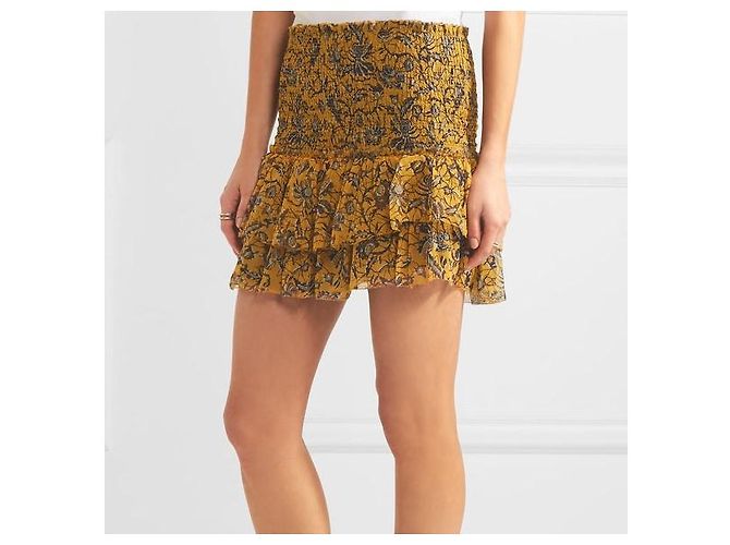 Faldas ISABEL MARANT T.International L Seda Amarillo - vista 2
