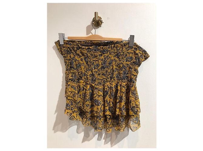 Faldas ISABEL MARANT T.International L Seda Amarillo - vista 3
