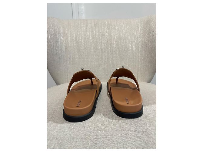 Kelly Hermès HERMES Sandalen T.EU 38 Leder Kamel - Ansicht 6