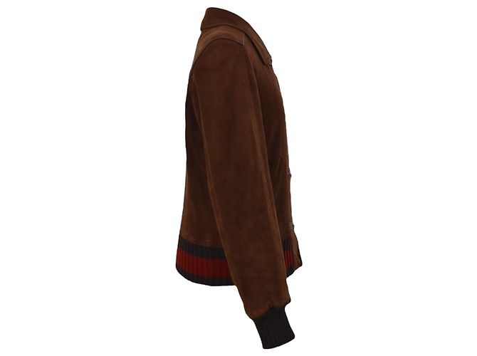 Chaqueta Gucci de ante marrón M Castaño - vista 2