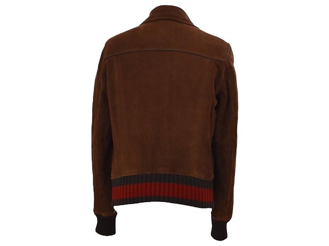 Chaqueta Gucci de ante marrón M Castaño - vista 3