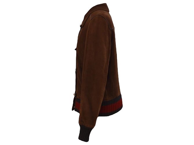 Chaqueta Gucci de ante marrón M Castaño - vista 4