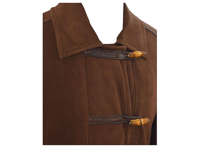 Chaqueta Gucci de ante marrón M Castaño - vista 5