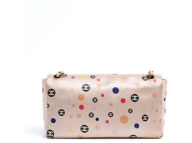 Timeless Chanel 2004 Classique Single Flap Pink Silk CC Shoulder Bag Rosa - vista 3
