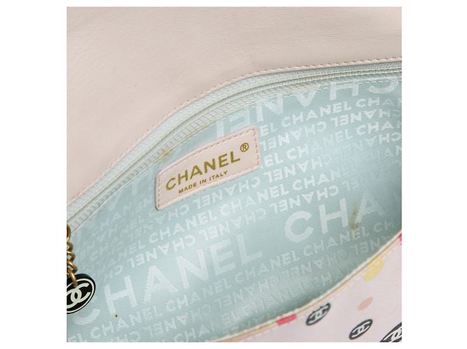 Timeless Chanel 2004 Classique Single Flap Pink Silk CC Shoulder Bag Rosa - vista 9