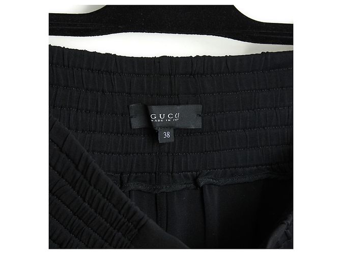 Gucci FR34 36 Falda mini boxer de seda negra US4 a 6 Negro - vista 4