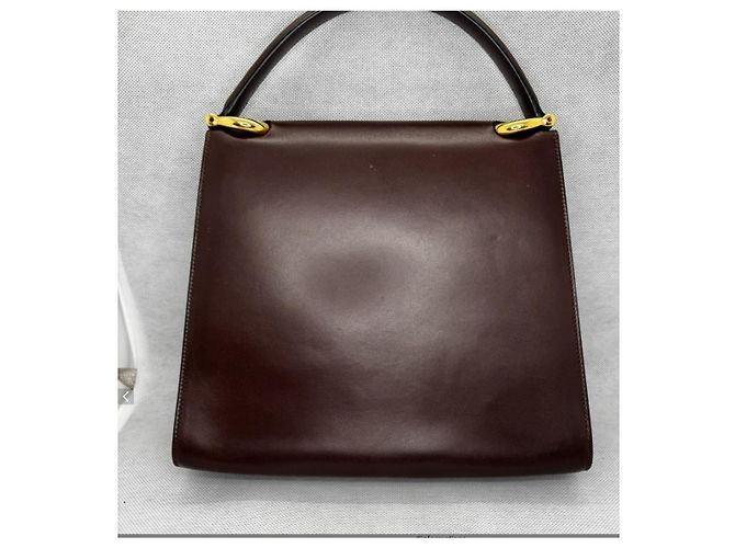 Borsa Céline in pelle bordeaux Bordò - vista 10