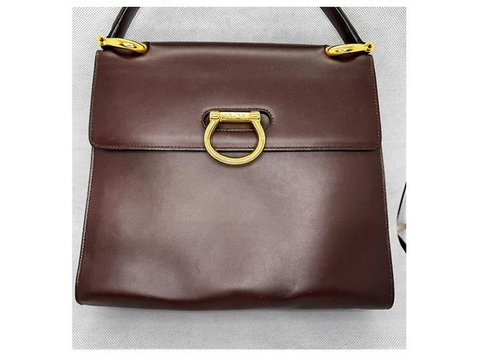 Borsa Céline in pelle bordeaux Bordò - vista 2