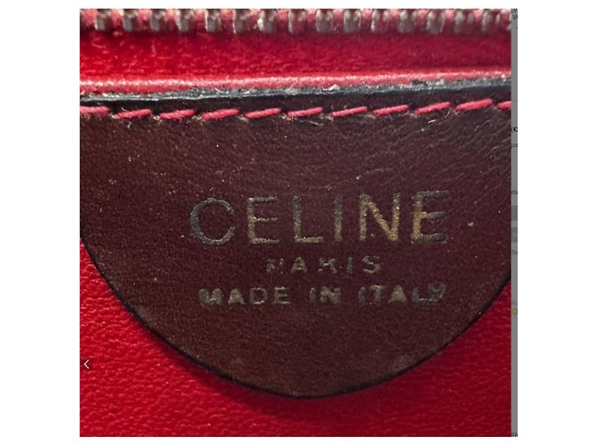 Borsa Céline in pelle bordeaux Bordò - vista 4