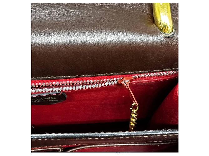 Borsa Céline in pelle bordeaux Bordò - vista 5