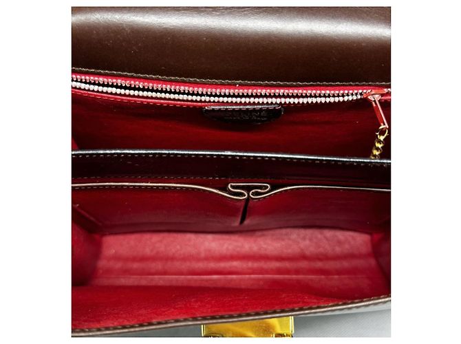 Borsa Céline in pelle bordeaux Bordò - vista 6