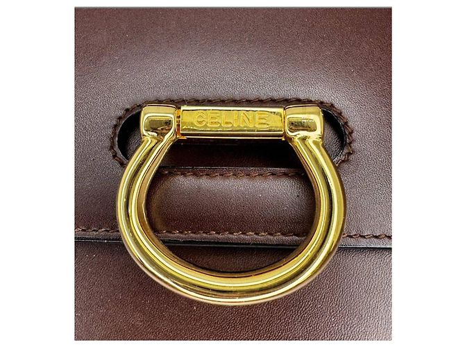 Borsa Céline in pelle bordeaux Bordò - vista 7