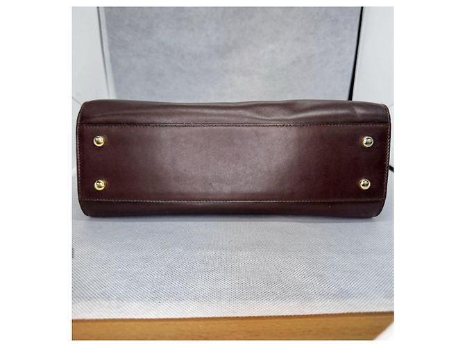 Borsa Céline in pelle bordeaux Bordò - vista 8