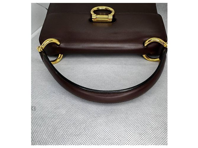 Borsa Céline in pelle bordeaux Bordò - vista 9