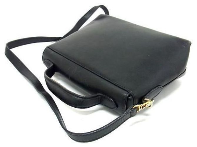 Trotteur Borsa da viaggio Céline in pelle nera con anello logo dorato Nero - vista 2