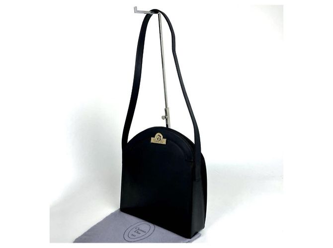 Sac à main Dior en cuir noir - vue 2