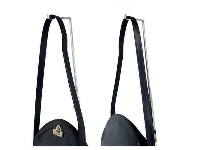 Sac à main Dior en cuir noir - vue 3