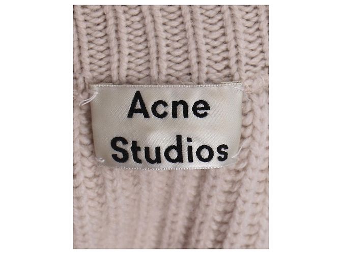 Suéter de malha Acne Studios em lã crua Branco - vista 2